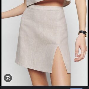 Reformation Baker Oatmeal skirt